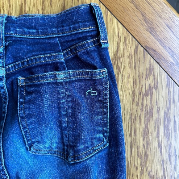 *RAG & BONE* Dark Wash Justine Skinny Cutoff Jeans Size 25 - Picture 6 of 9